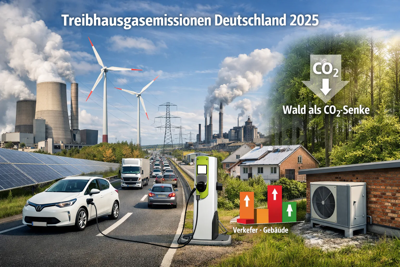 Treibhausgasemissionen 2025 stagnieren weitgehend