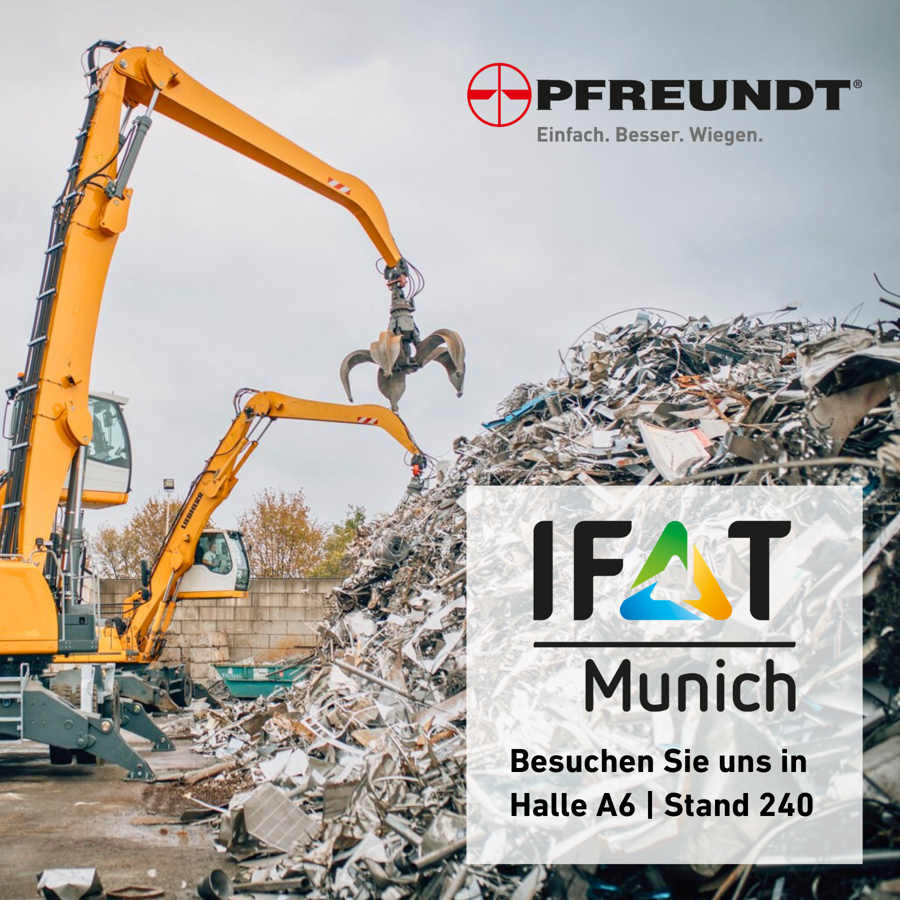 Pfreundt präsentiert zwei Innovationen für digitale und effiziente Wiegeprozesse auf der IFAT 2026 in München.
Copyright: Pfreundt GmbH