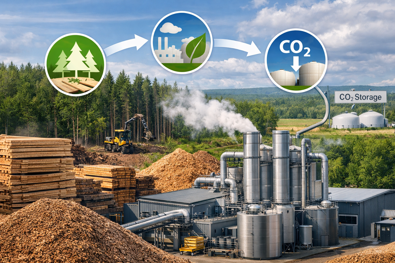 Holznutzung und BECCS für Klimaneutralität