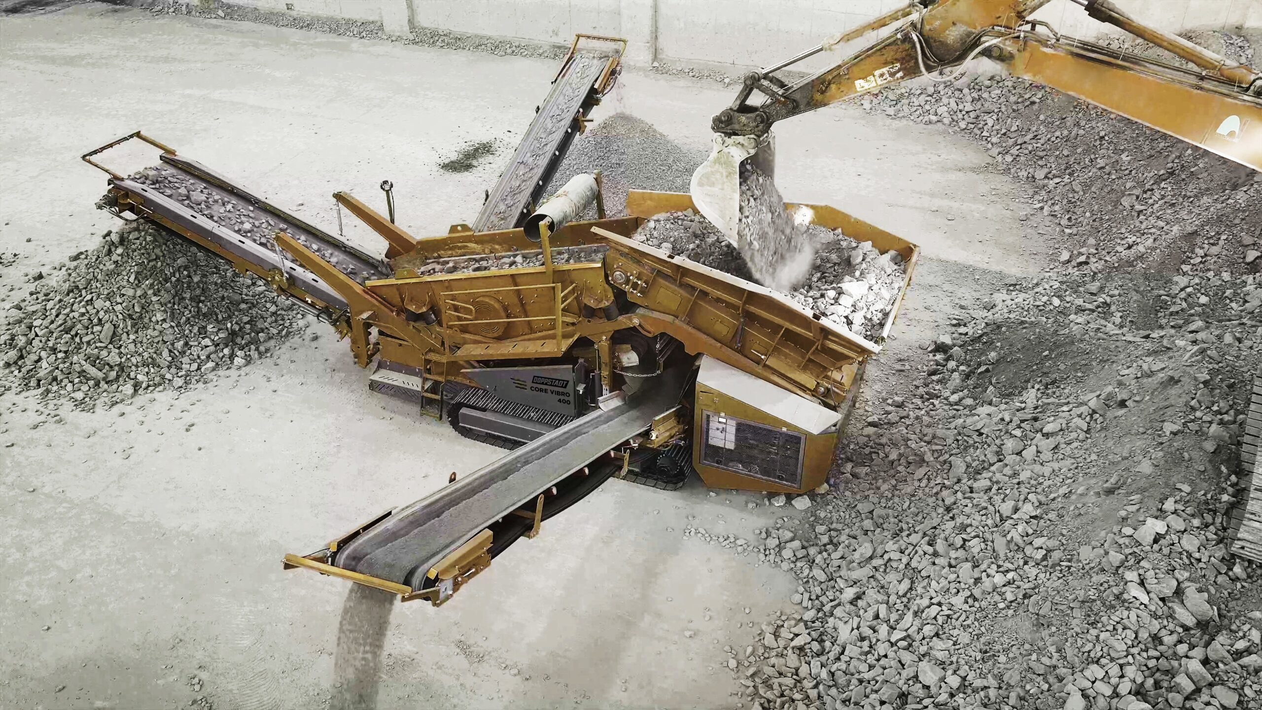 Mit dem Core Vibro 400 ergänzt Doppstadt seine Core Shredder Line um eine Grob-Siebanlage. Copyright: Doppstadt