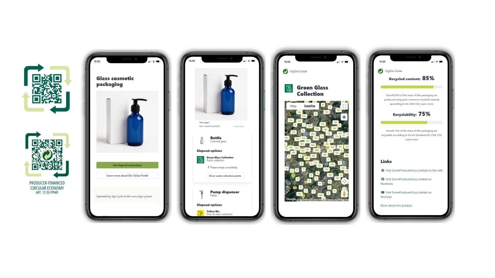 Recyclingratgeber „DigiDot“ nun EU-weit verfügbar. Copyright: PRO Europe