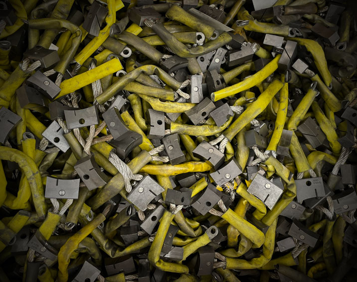 Decommissioned carbon brush assemblies collected for assessment: Under BGB's new Circularity Collection Service, components like these are evaluated for repair, remanufacturing, or recycling rather than sent to landfill. (Source: BGB)