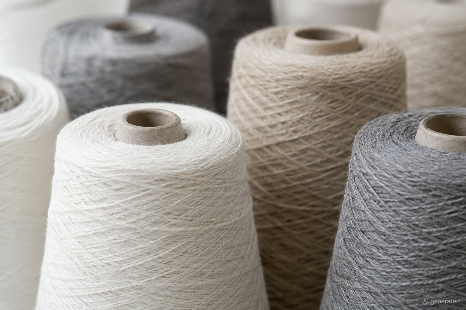 Textile Exchange's latest data shows growing use of recycled and certified fibres among reporting brands, even as global production continues to rely heavily on virgin materials. (Source: AI/Claude Sonnet)