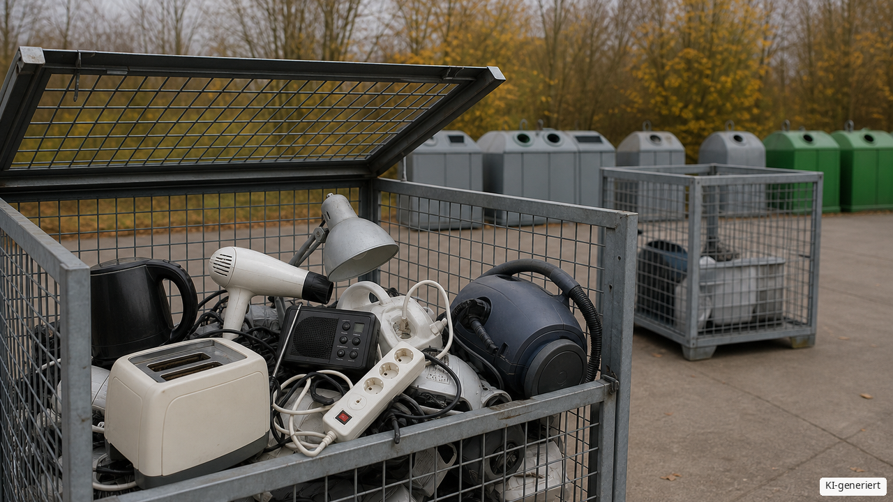 Symbolbild: Sammelbehälter für Elektrokleingeräte